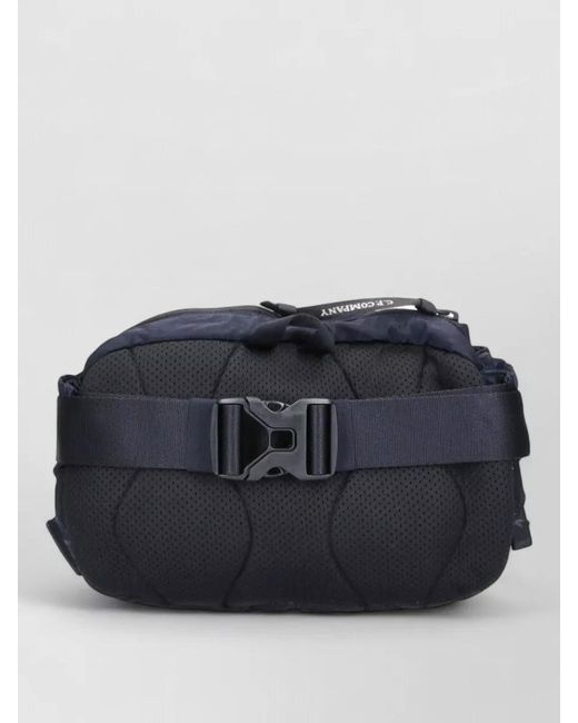C P Company Blue Belt Bag Adjustable Strap Front Zip Pocket for men