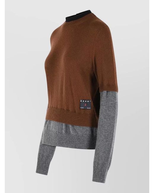 Marni Brown Cashmere Sweater