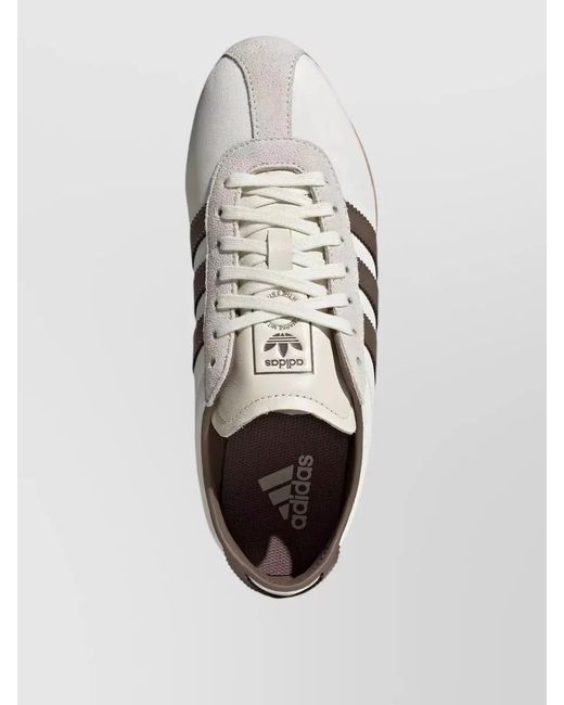 Adidas White Tokyo Sneakers Contrast Stripes Low Top