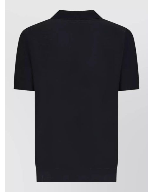 Lardini Black Short-Sleeve Polo Shirt for men