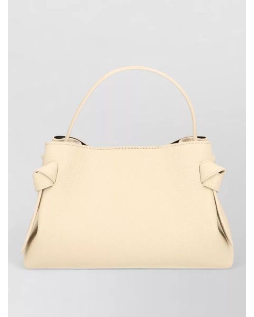 Yuzefi Natural Mini Gyoza Shoulder Bag Bow Handle