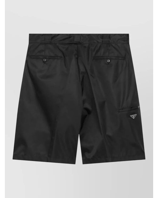 Prada Black Tailored Pants Belt Loops Side Pockets for men