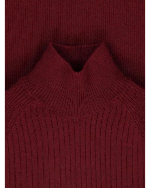 Sa Su Phi Red Cashmere Silk Crewneck Jumper