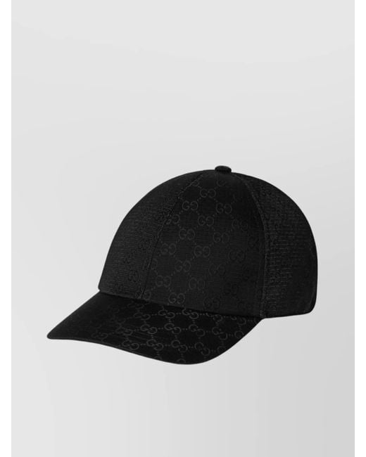 Gucci Black Gg Monogram Baseball Cap for men