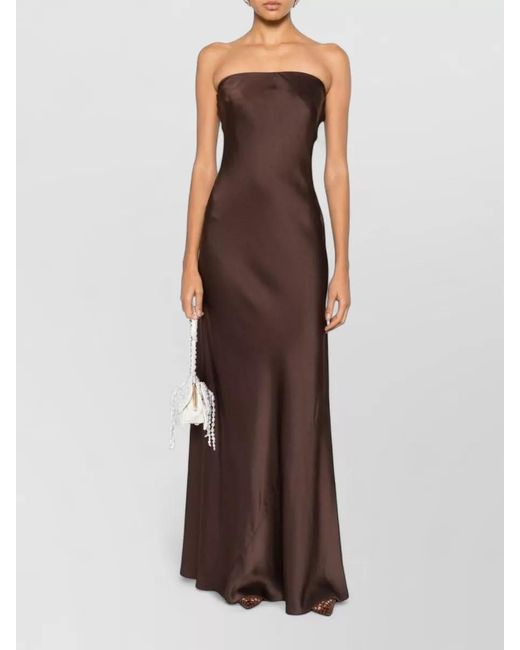 Forte_forte Brown Strapless Maxi Dress