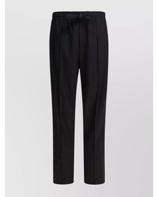 Valentino Black Tailored Trousers With Elastic Waistband And Pockets for men