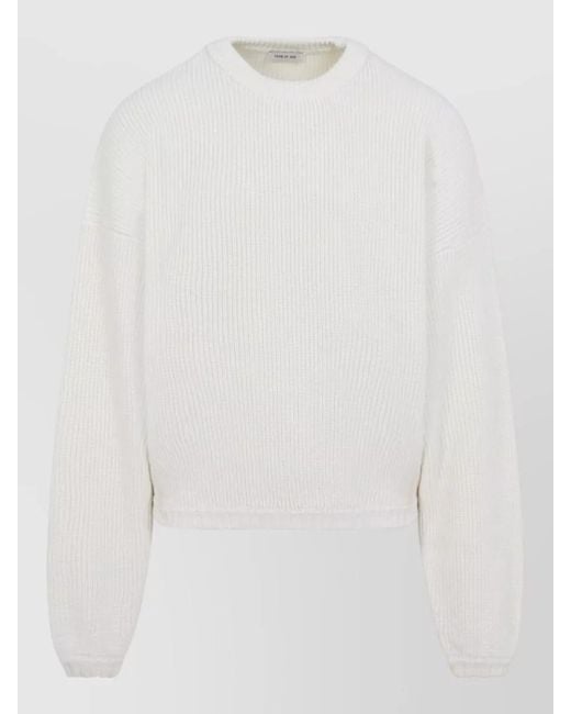 Fear Of God White Crew Neck Sweater Long Sleeves Knit Blend for men