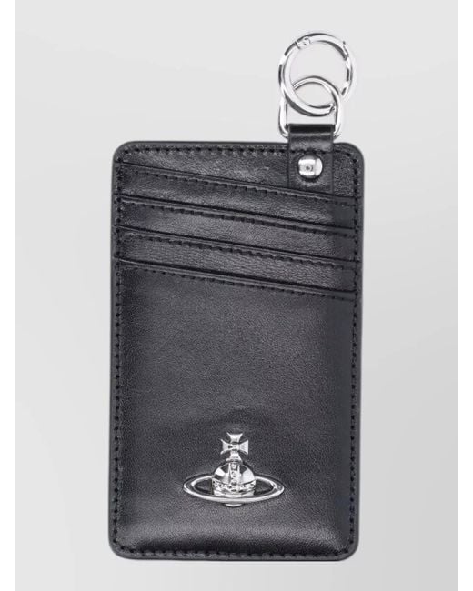 Vivienne Westwood Gray Small Leather Accessory Wallet Key Ring