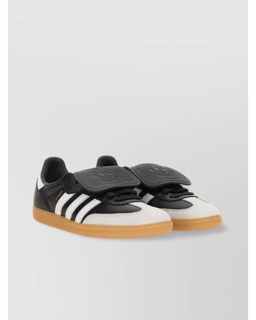 Adidas Originals Black Leather Samba Lt Low-Top Sneakers