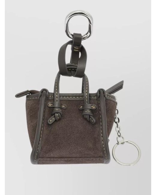 Gianni Chiarini Gray Leather Key Holder