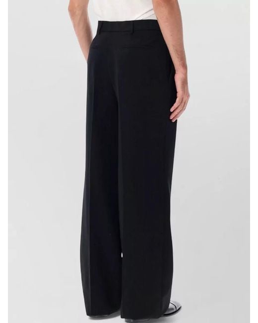 Saint Laurent Black Tailored Wide Leg Pants Belt Loops for men