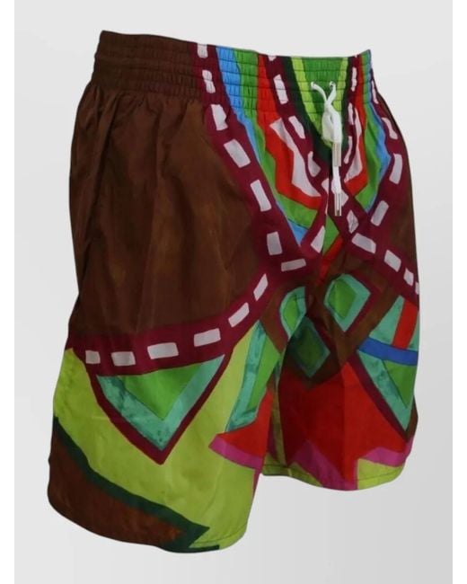 DSquared² Orange Geranium Girdle Beachwear Bikini Bottom Trunks