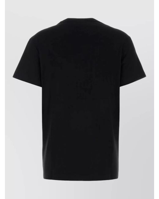 Valentino Black Jersey T Shirt Crew Neck Short Sleeves for men
