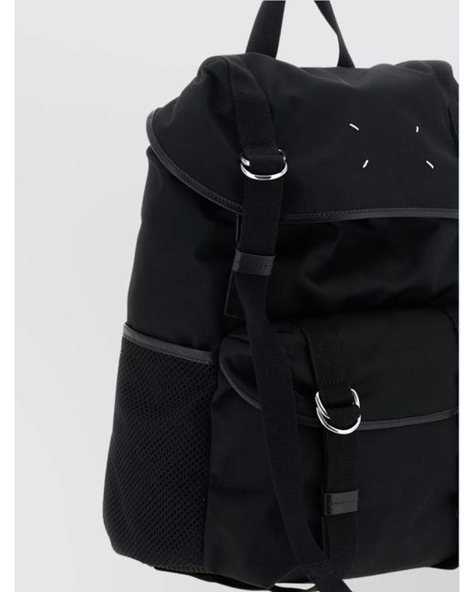 Maison Margiela Black Nylon Medium Backpack for men