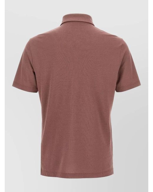 Zanone Pink Cotton Polo Shirt for men