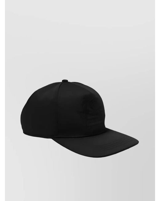 Etro Black Pegaso Logo Baseball Cap