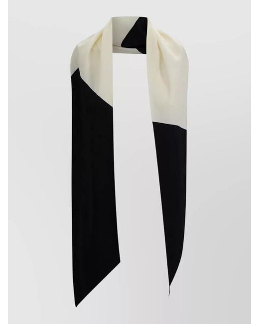 Alberta Ferretti Black Geometric Color Block Lightweight Scarf Rectangle