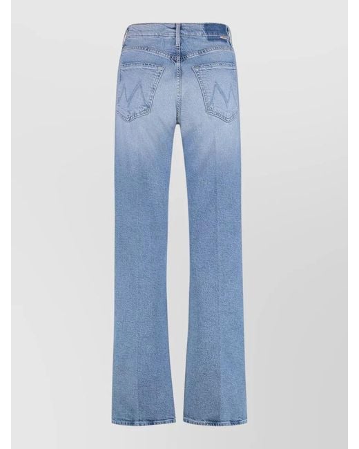 Mother Blue The Lasso Straight Leg Five Pocket Jeans