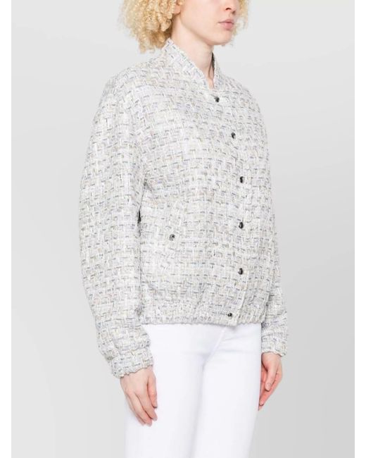 IRO White Tweed Long-Sleeve Jacket