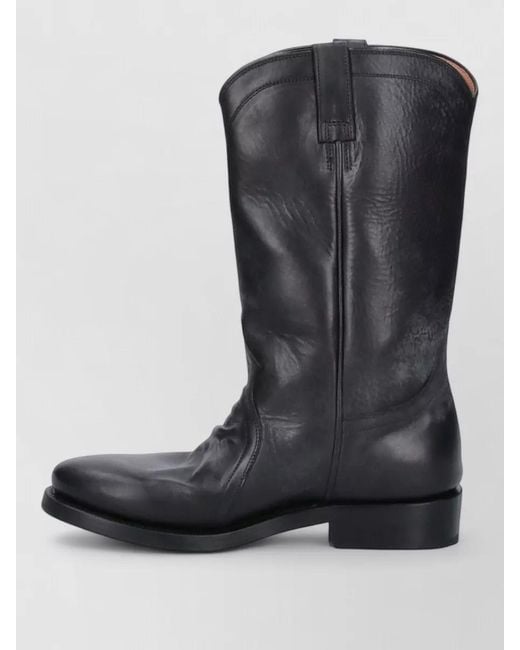 Jil Sander Black Leather Ankle Boots
