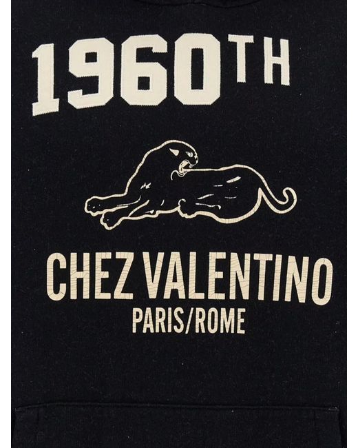 Valentino Garavani Blue Printed Hoodie for men