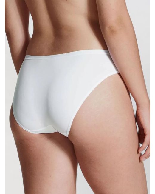 Calida White Seamless High Cut Underwear Elastic Waistband