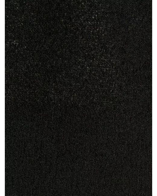 Jil Sander Black Cotton Blend Relaxed Fit Crew Neck Long Sleeve Sweater