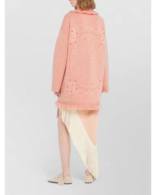Alanui Pink Silk Cardigan