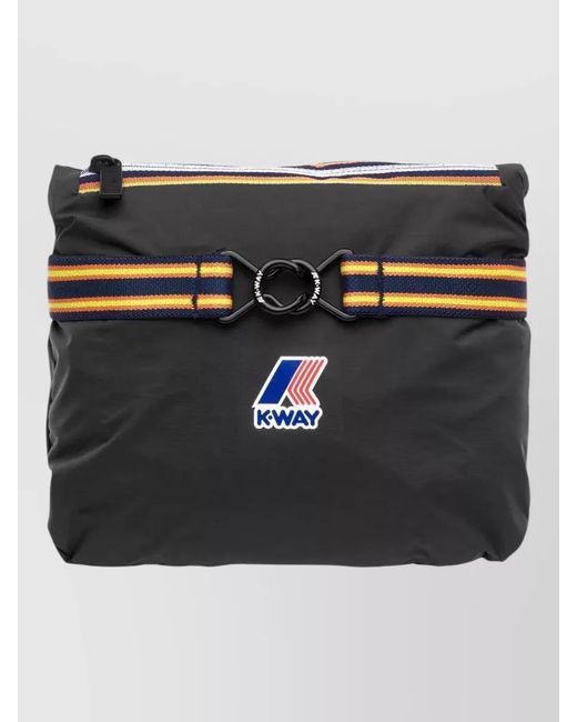 K-Way Black Claude Hooded Jacket Adjustable Hem Cuffs