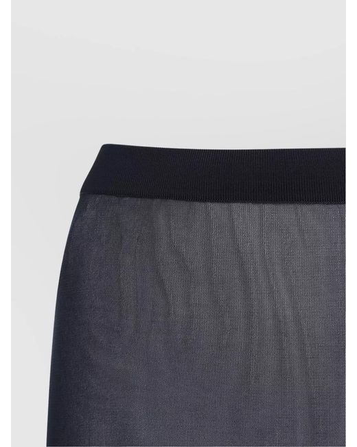 Saint Laurent Gray Knit Pencil Skirt