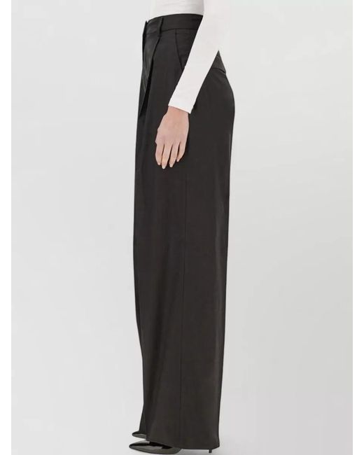 Thelatest Black High Waist Poplin Pants Wide Leg