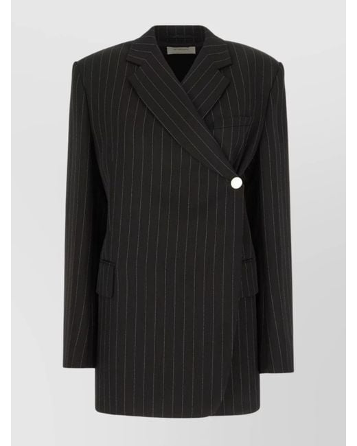 Sportmax Black Embroidered Viscose Blend Blazer