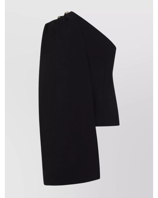 Bottega Veneta Black Crepe Knot Detail Blouse
