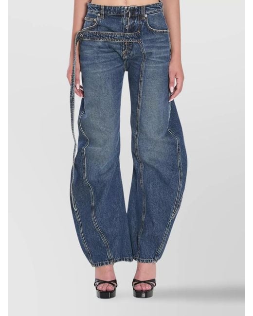 Jean Paul Gaultier Blue Denim Wide-Leg Trousers