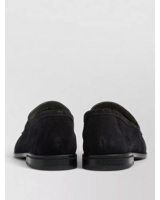 Doucal's Black Suede Loafers for men