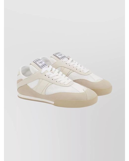 Chloé White Mesh Low-Top Sneakers
