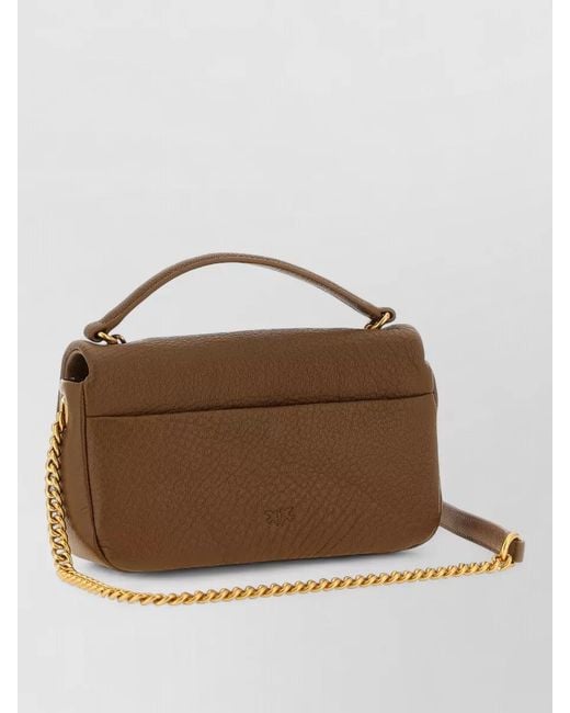 Pinko White Love Birds Chain Clutch Bag Hardware