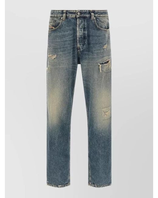 DIESEL Blue 2024 D Macs Jeans Straight Leg for men