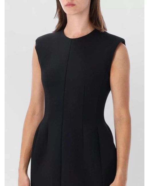 Frankie Shop Black Bryn Sleeveless Tailored High Neck Dress