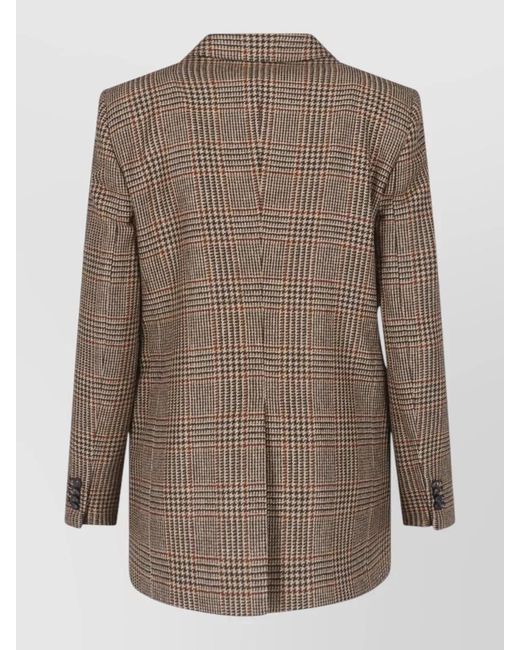 Tagliatore Brown Double Breasted Blazer Back Vent Notch Lapels