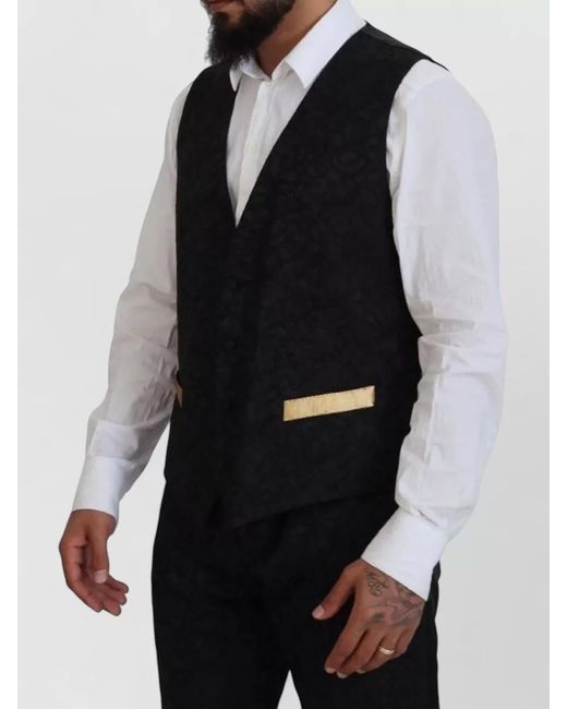 Dolce & Gabbana Black Silk Slim-Fit Tuxedo Suit for men