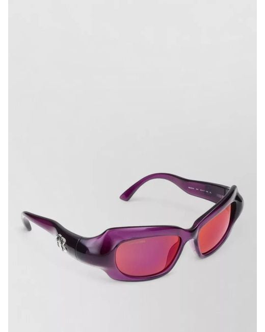 Balenciaga Pink Sunglasses Bb0354S 004 Curved Arms Design