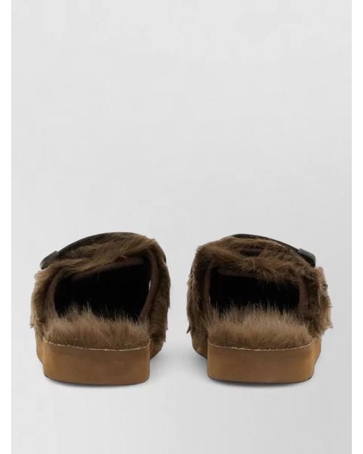 Suicoke Brown Acrylic Slippers for men
