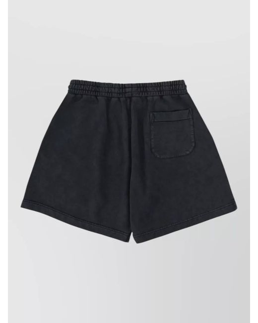 MSGM Blue Logo Beach Shorts Elastic Waist Pocket for men