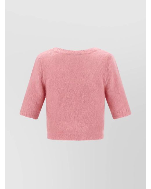 Alessandra Rich Pink Mohair Sweater