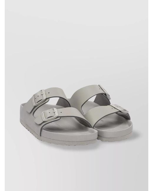 Birkenstock Gray Leather Arizona Sandals for men