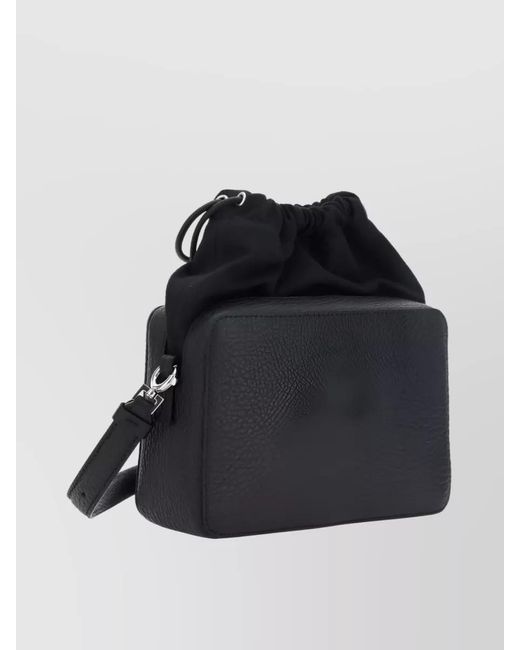 Maison Margiela Black 5Ac Medium Leather Panelled Shoulder Bag