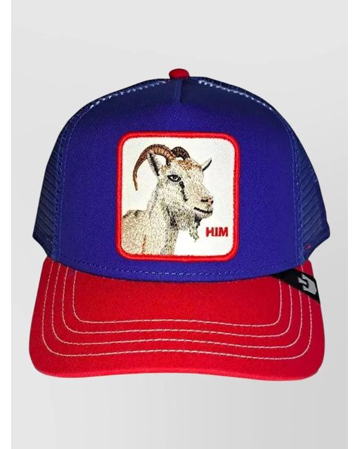 Goorin Bros Blue Him Goat Cap Adjustable Mesh Back