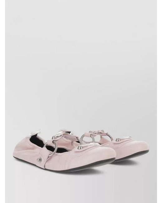 Balenciaga Multicolor City Ballerina Shoes Bow Studs Rings