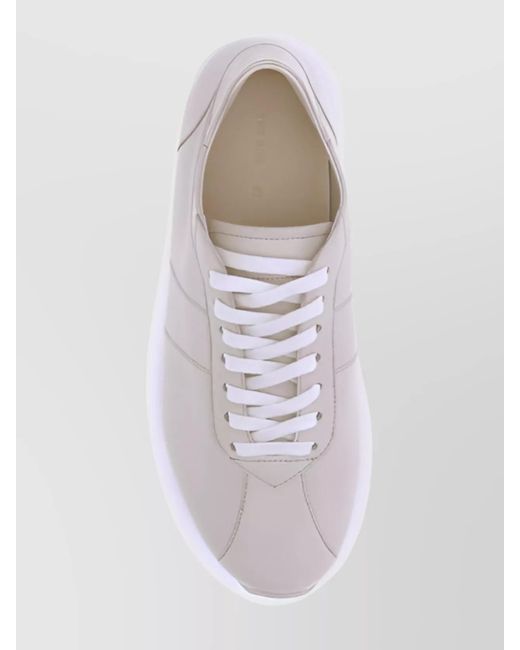 The Row Pink Nappa Leather Low-Top Sneakers